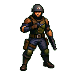 Bounty Hunter — 256×256 pixel art sprite