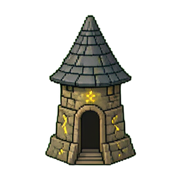 Brass Telescope Mount — 256×256 pixel art sprite