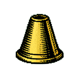 Cap de thimble en laiton — sprite pixel art 256×256