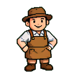 Bäcker NPC — 256×256 Pixel-Art-Sprite