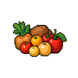Barra de pan rústica — sprite pixel art 256×256