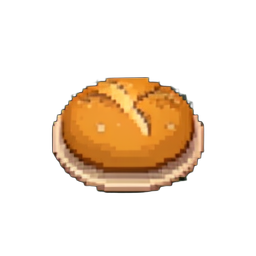 Assiette à pain petite — sprite pixel art 256×256