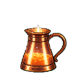 Wasserkocher Kupfer (Filmisch) — 256×256 Pixel-Art-Sprite