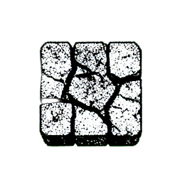 Brique Sombre (1-Bit) — sprite pixel art 256×256