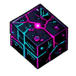 Brick Dark (Cyberpunk) - 256x256 pixel art sprite