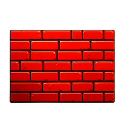 Roter Ziegelboden — 256×256 Pixel-Art-Sprite