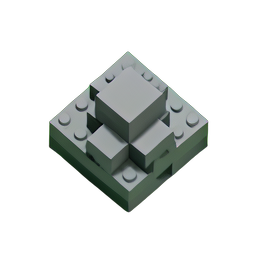 Brick Gray (Voxel) - 256x256 pixel art sprite