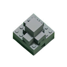Ziegelgrau (Voxel) — 256×256 Pixel-Art-Sprite