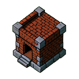 Brick House (16-Bit) - 256x256 pixel art sprite