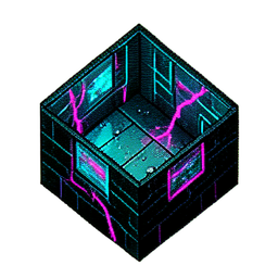 Maison en Brique (Cyberpunk) — sprite pixel art 256×256
