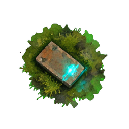 Ziegel Moosig (Atmosphärisch) — 256×256 Pixel-Art-Sprite