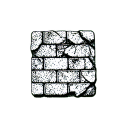 Brique Vieille (1-Bit) — sprite pixel art 256×256