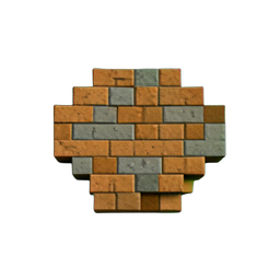 Brick Old (Voxel) - 256x256 pixel art sprite