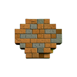 Brique Vieille (Voxel) — sprite pixel art 256×256