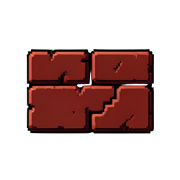 Brick Red (16-Bit) - 256x256 pixel art sprite