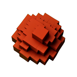 Brick Red (Voxel) - 256x256 pixel art sprite