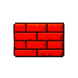 Brick Red - 256x256 pixel art sprite