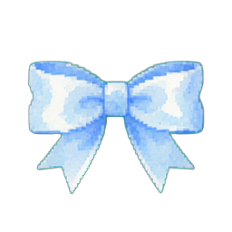 Cinta de tul azul de novia — sprite pixel art 256×256