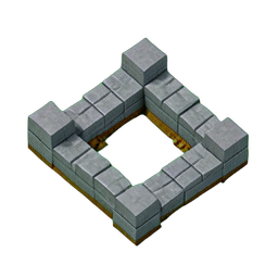 Bridge Broken (Voxel) - 256x256 pixel art sprite