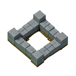 Pont Fissuré (Voxel) — sprite pixel art 256×256