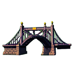 Bridge Broken - 256x256 pixel art sprite