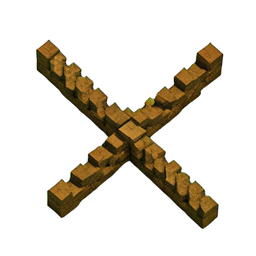 Bridge Rope (Voxel) - 256x256 pixel art sprite