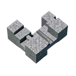 橋 石 (Voxel) — 256×256 ピクセルアートスプライト