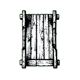 Bridge Wood (1-Bit) - 256x256 pixel art sprite
