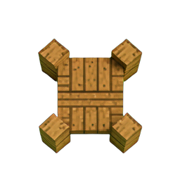 Bridge Wood (Voxel) - 256x256 pixel art sprite
