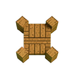 Madeira da ponte (Voxel) — sprite pixel art 256×256