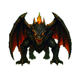 Gargouille de soufre — sprite pixel art 256×256