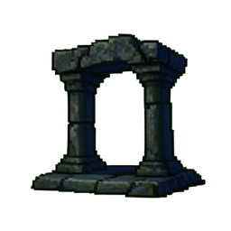 Altar quebrado — sprite pixel art 256×256