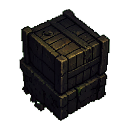 Broken Barrel Stack — 256×256 pixel art sprite