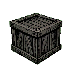 Caixa quebrada — sprite pixel art 256×256