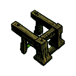 Mecanismo de alavanca quebrado — sprite pixel art 256×256