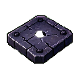 Zerbrochene Druckplatte — 256×256 Pixel-Art-Sprite