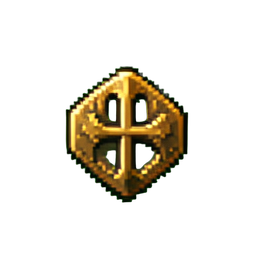 Bronze Brooch Pin — 256×256 pixel art sprite