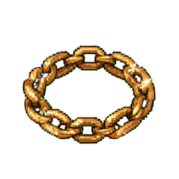 Bracelet chaîne de bronze — sprite pixel art 256×256