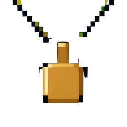 Collier avec pendentif de bronze — sprite pixel art 256×256