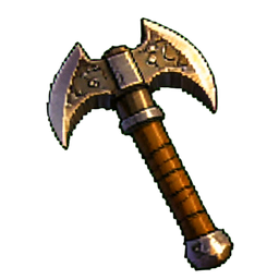 Picareta de bronze — sprite pixel art 256×256