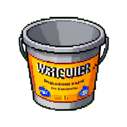 Balde com torcedor — sprite pixel art 256×256