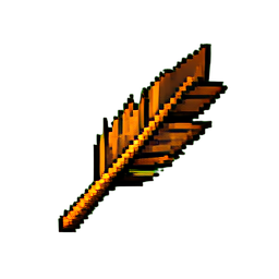 Flecha de buff arriba — sprite pixel art 256×256