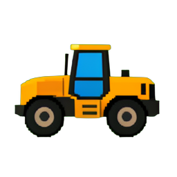 Bulldozer — sprite pixel art 256×256