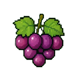 Weintraubenbündel — 256×256 Pixel-Art-Sprite