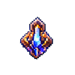 Pendiente de agilidad ardiente — sprite pixel art 256×256