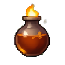 Poción de Salud Ardiente — sprite pixel art 256×256