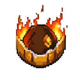 Cinturón de Inteligencia Ardiente — sprite pixel art 256×256
