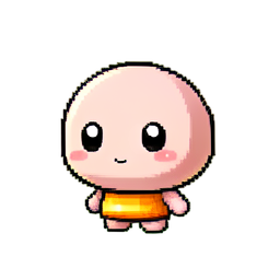 Amuleto de suerte ardiente — sprite pixel art 256×256