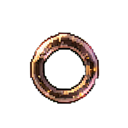 Bague de force brûlante — sprite pixel art 256×256