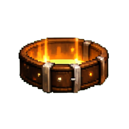 Cinturón de Vitalidad Ardiente — sprite pixel art 256×256